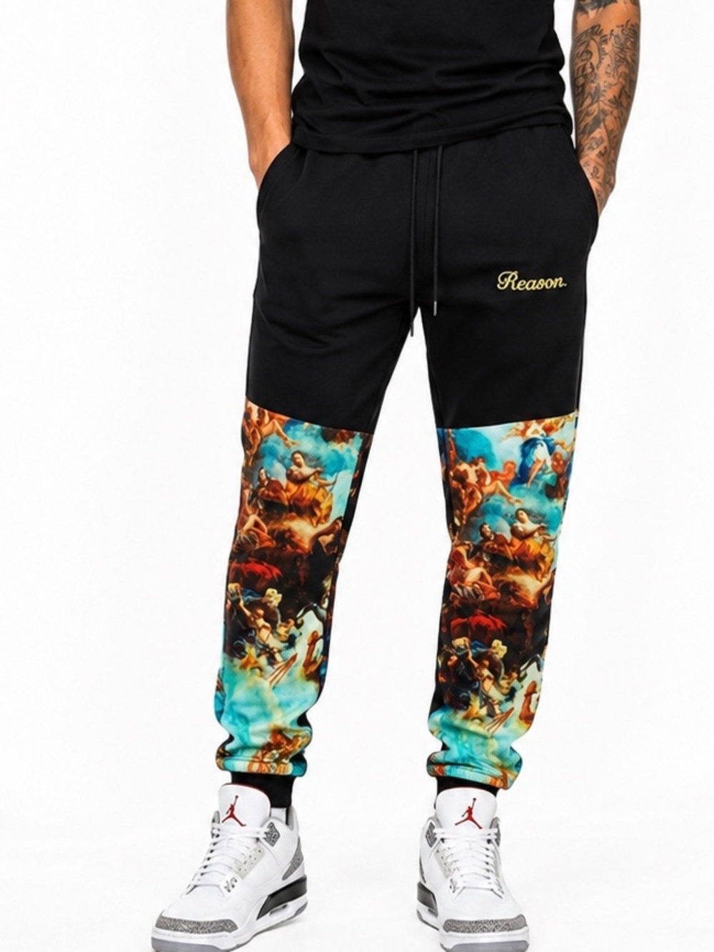 REASON RENAISSANCE MENS TRACK PANTS SZ SM EUC